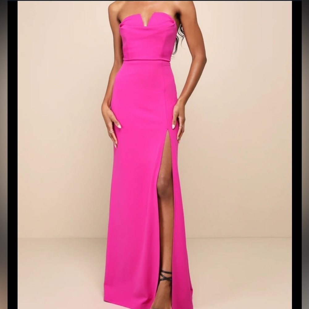Lulu’s maxi strapless dress